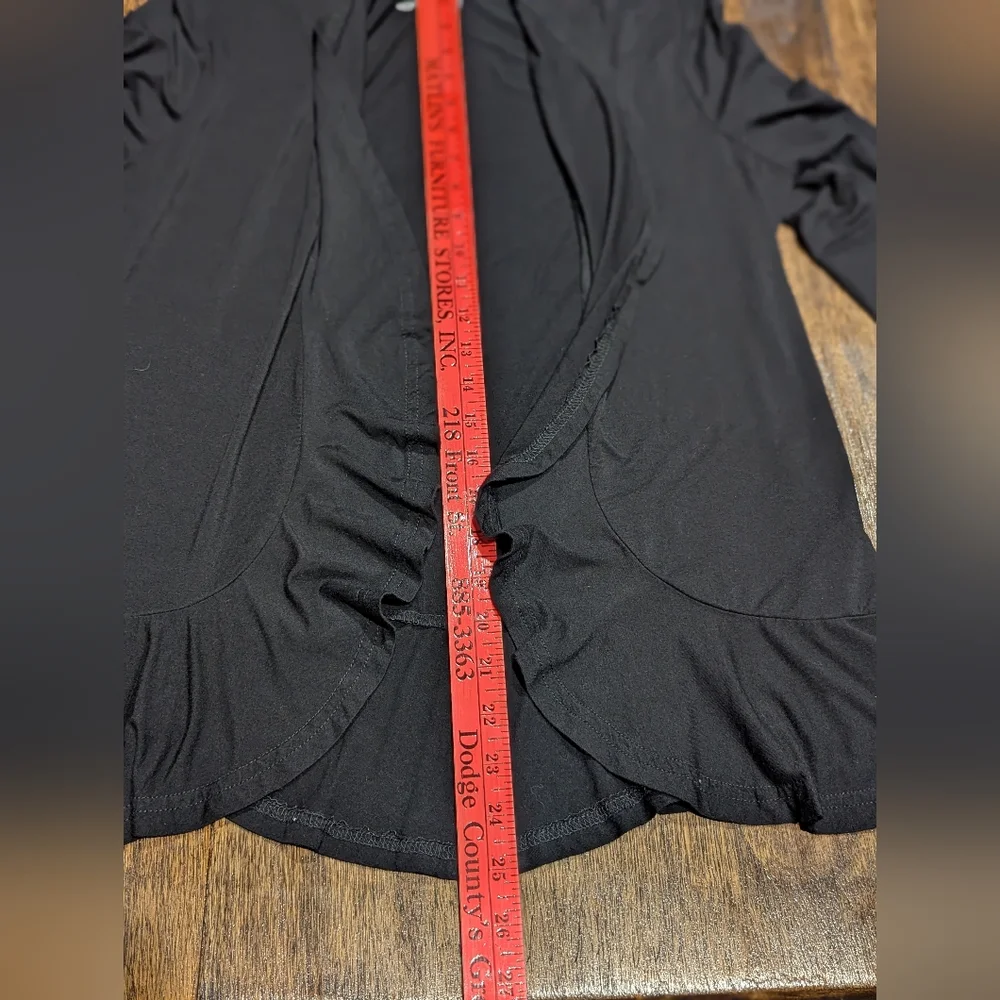 Black Open-Front‎ Women's Sweater